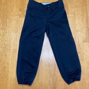 Willit Baseball Pants Kids Size S Black Elastic‎ Hem Padded Knees